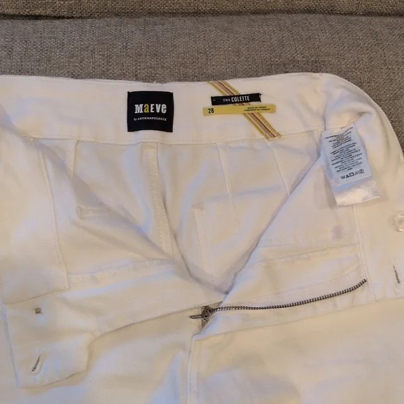 Maeve The Colette Women's White Wide-Leg Pants 28 - Picture 5 of 11